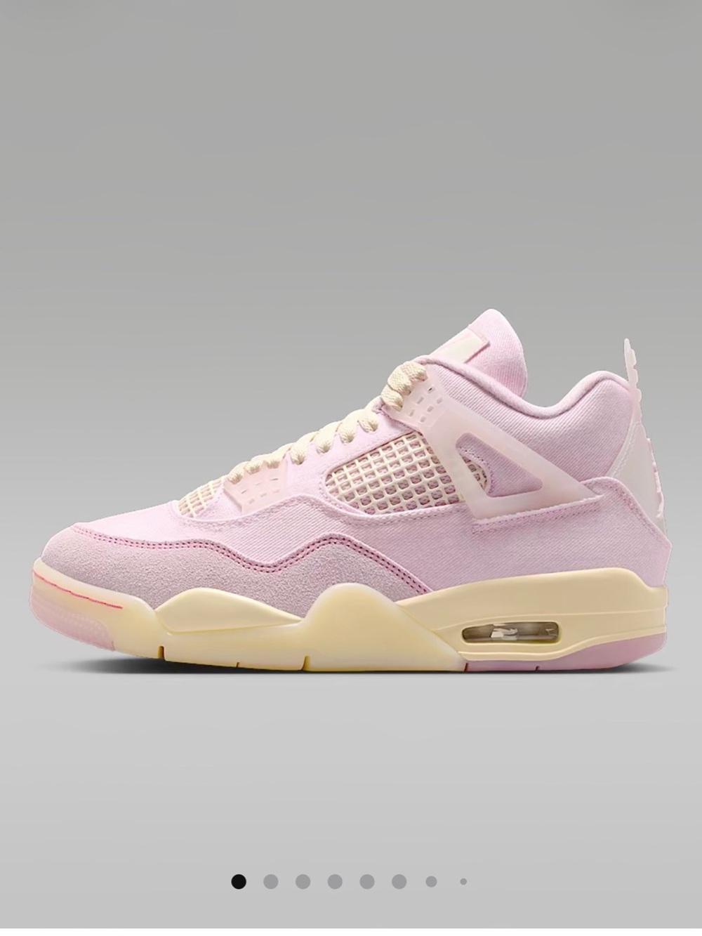 Jordan Women's Pastel Pink and Cream Retro High-Top Sneakers